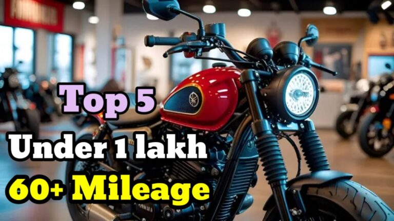 Top 5 Bikes Under 1 lakh Rupees and Its Give 60+ Mileage